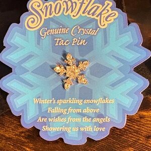 Snowflake Genuine Crystal Tac Pin